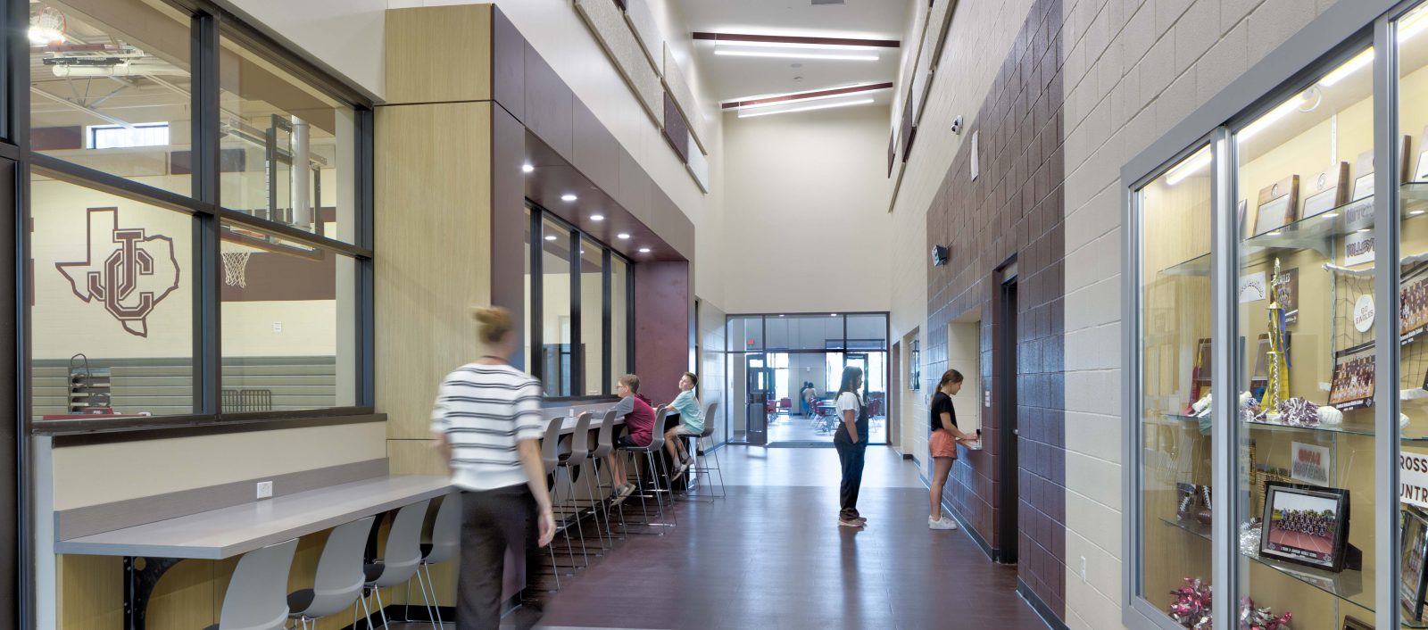 Johnson City Middle School, interior hallway view