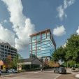 Wide exterior shot of the Quad in Dallas Texas during the day